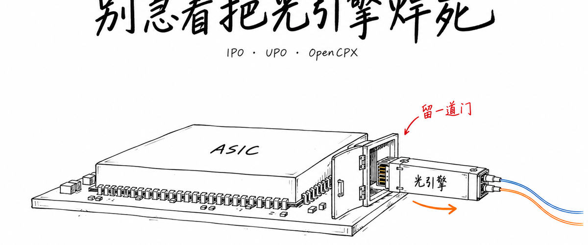 别急着把光引擎焊死：云栖上的 IPO 交换机、6.4T UPO，和刚发布的 OpenCPX